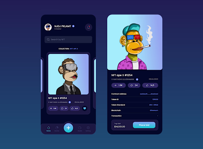 NFT Marketplace - Mobile App
