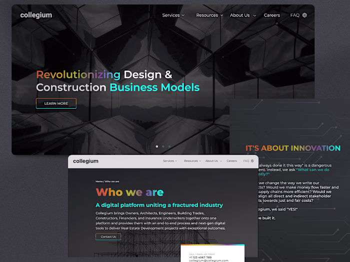 Redesign Website for AI-driven Solution Provider in Construction