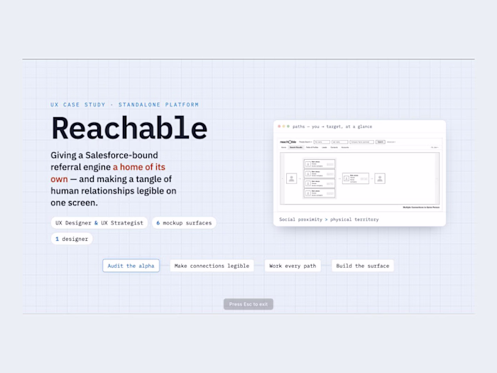 Reachable: making a tangle of relationships legible