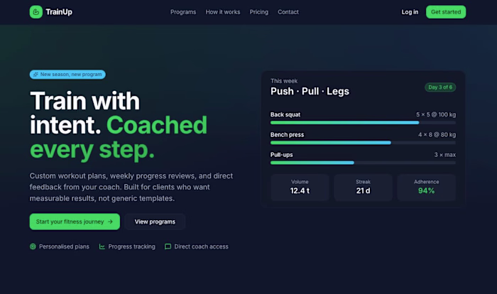 TrainUp — Fitness Coaching Platform