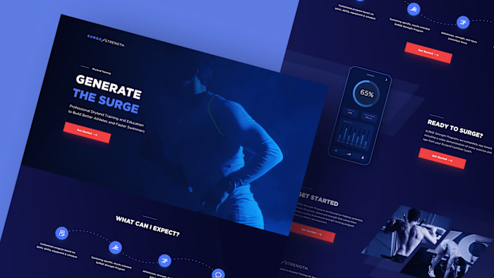 Landing Page Design - Dryland & Strength Training for Swimming