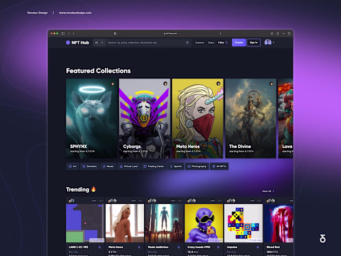 UX Design for NFT / Cryptocurrency / web 3.0 Website | Figma 