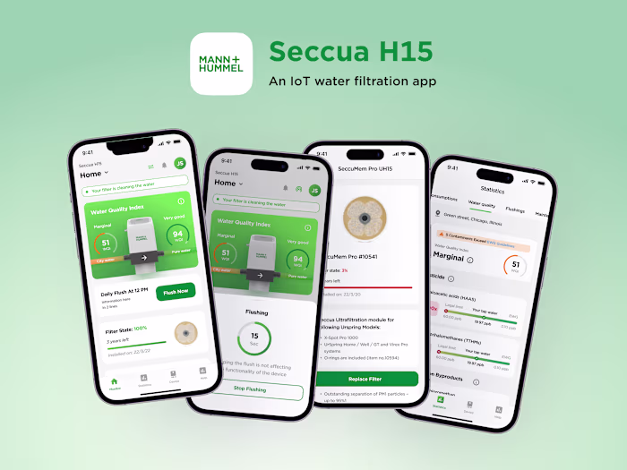 Seccua H15 - A Whole House Water Filtration App
