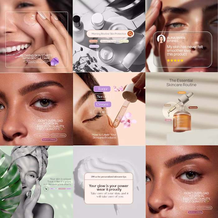 Woman's Beauty instagram post design