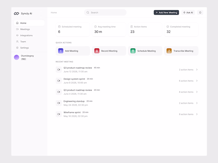 Syncly AI Webapp