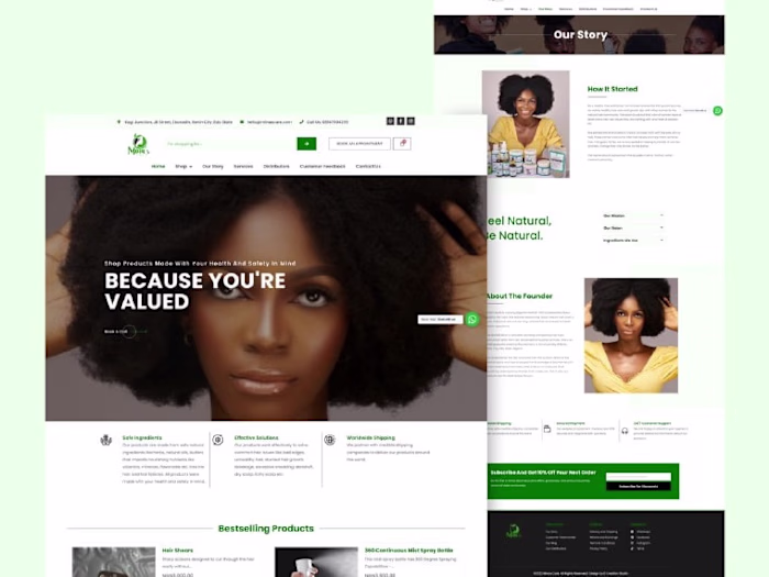 Mina's Care E-commerce Website