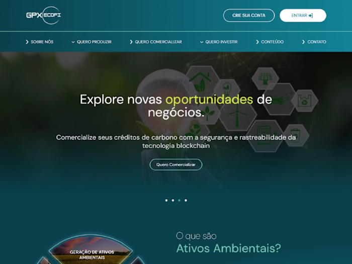 WordPress Website - Startup of sustainable investing