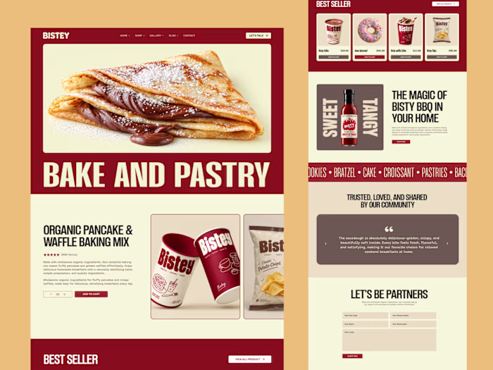Bistey - Food Shop website