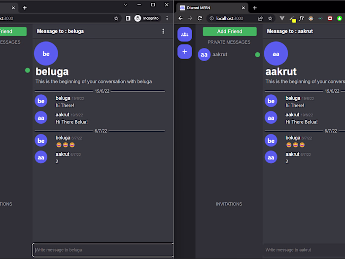 Video and Chat application