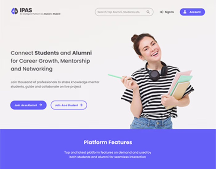 IPAS - An Intelligent Platform for Alumni & Students