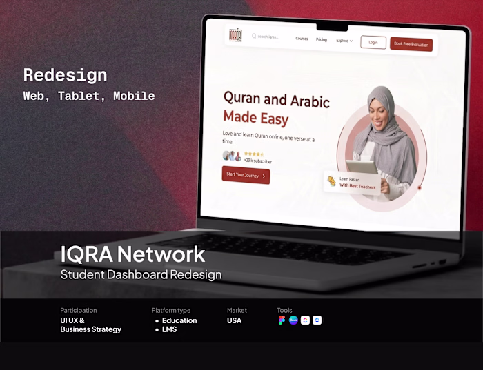 IQRA Network Student Dashboard Redesign

IQRA