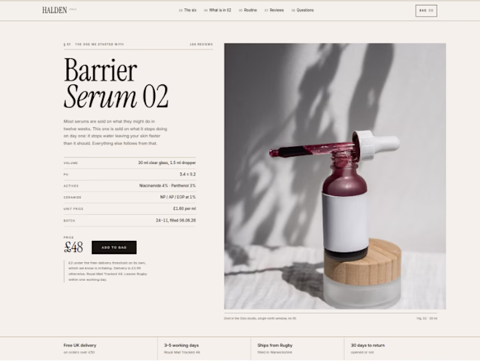 Halden
Self-directed concept build for a
