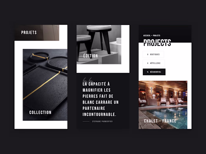 Blanc Carrare - Mobile Layout
