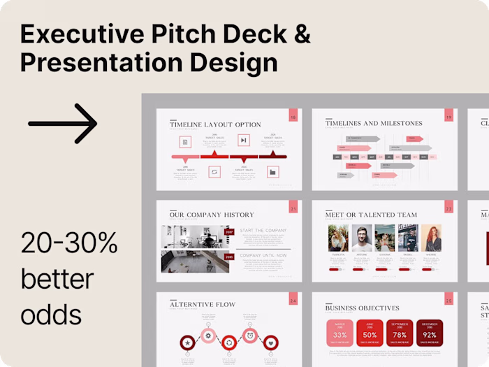 Executive Pitch Deck & Presentation Design