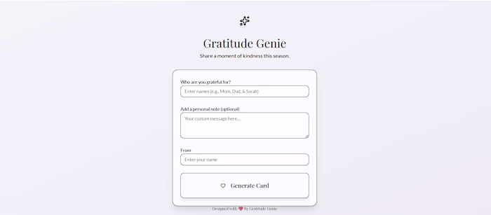 Gratitude Genie – Year-End Gratitude Generator Gratitude Gen...