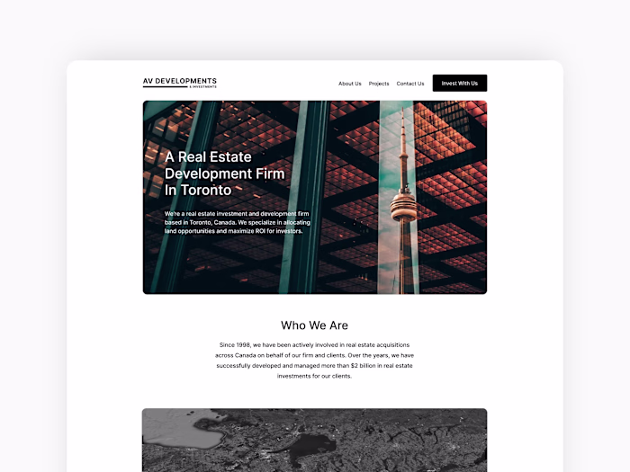 Real Estate Development Firm Website Design