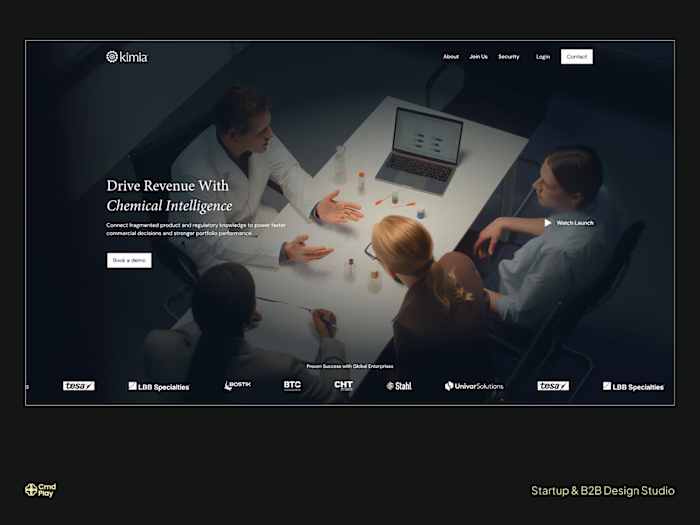 Kima: Brand, marketing site & pitch deck for AI chemistry