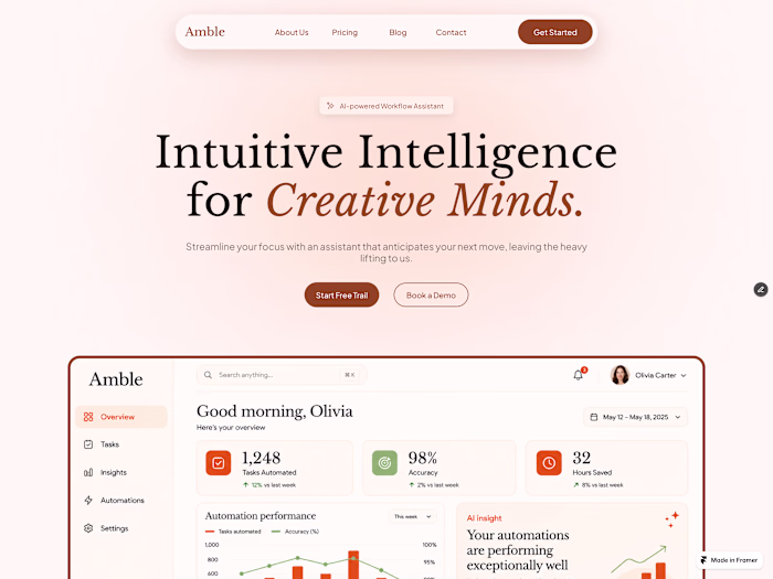 Amble : Premium Framer Template