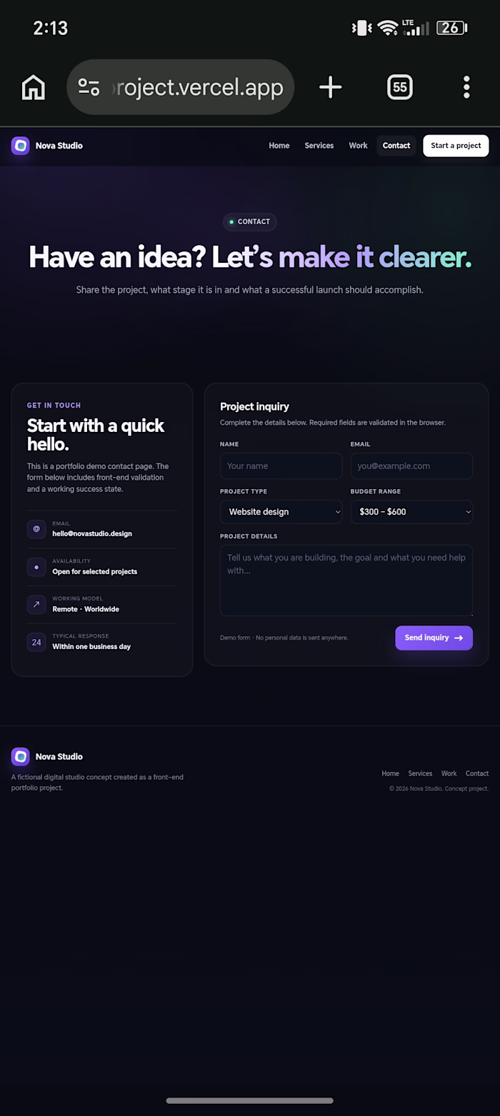 Nova Studio — Creative Agency