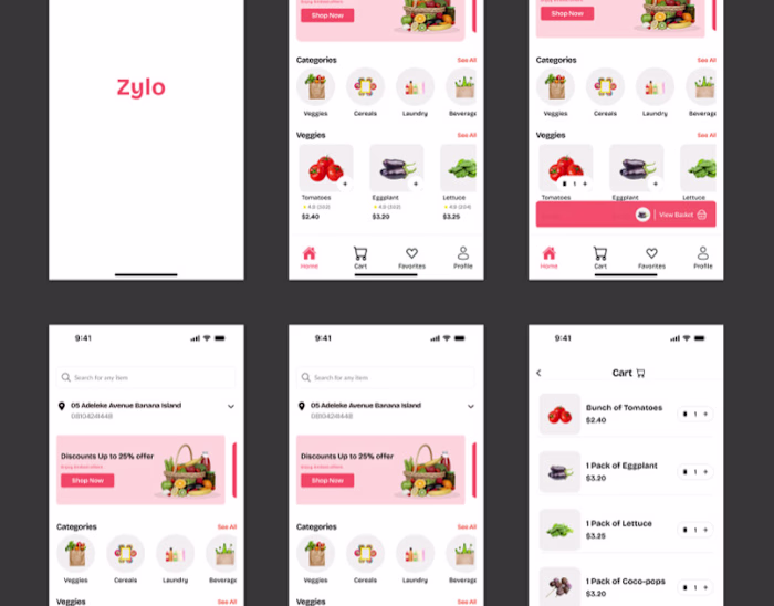 Zylo Grocery shopping app