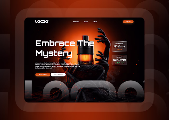 Perfume Branding Hero Section UI