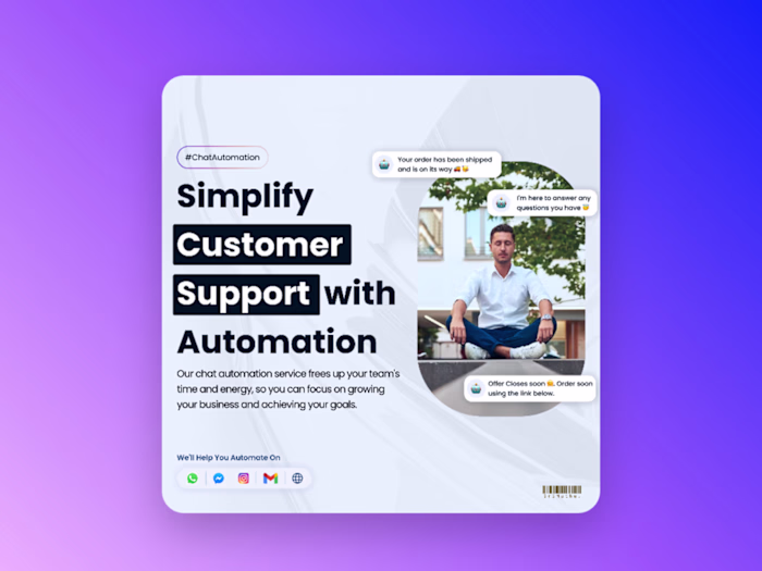 Simplify Customer Support | Social Media Post - Design