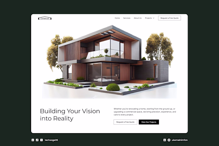 A bold and structured digital presence for a construction br...