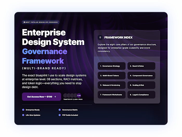 Enterprise Design System Governance Framework