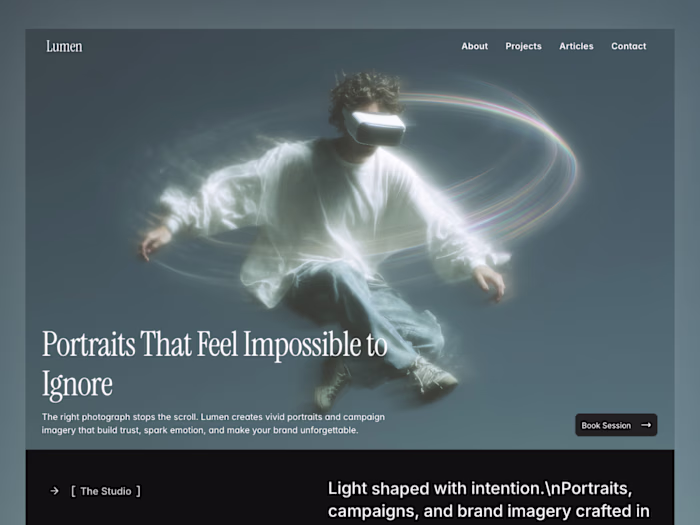 Lumen — Photography Studio Website
PREVIEW