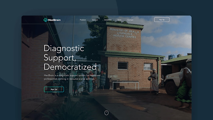 Medical Diagnostic UI Website Design
