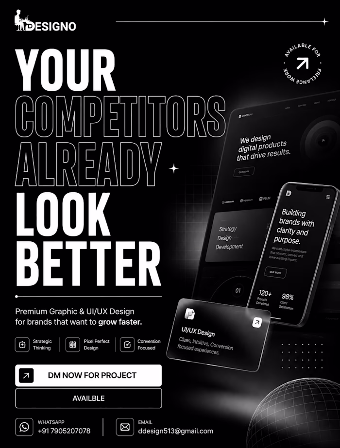 Modern minimalist promotional design created