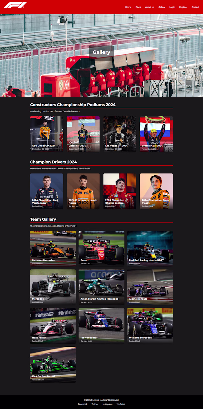 F1 Interactive Website Project