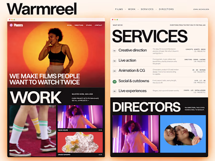 Warmreel is one of the top templates for creators. Check out...
