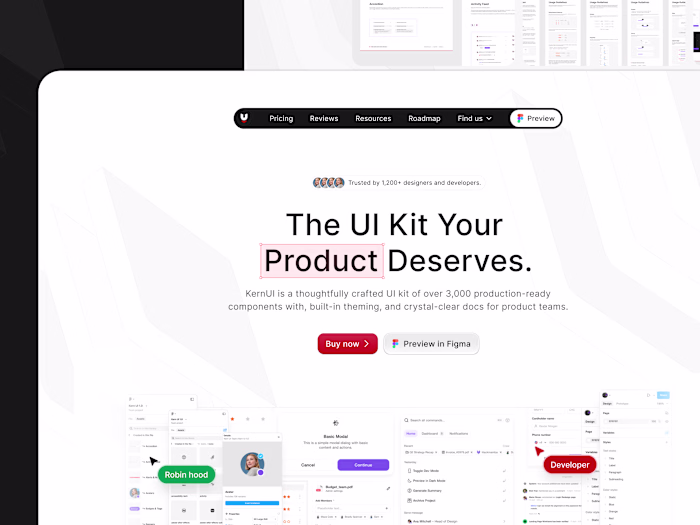 KernUI Website Design and Development