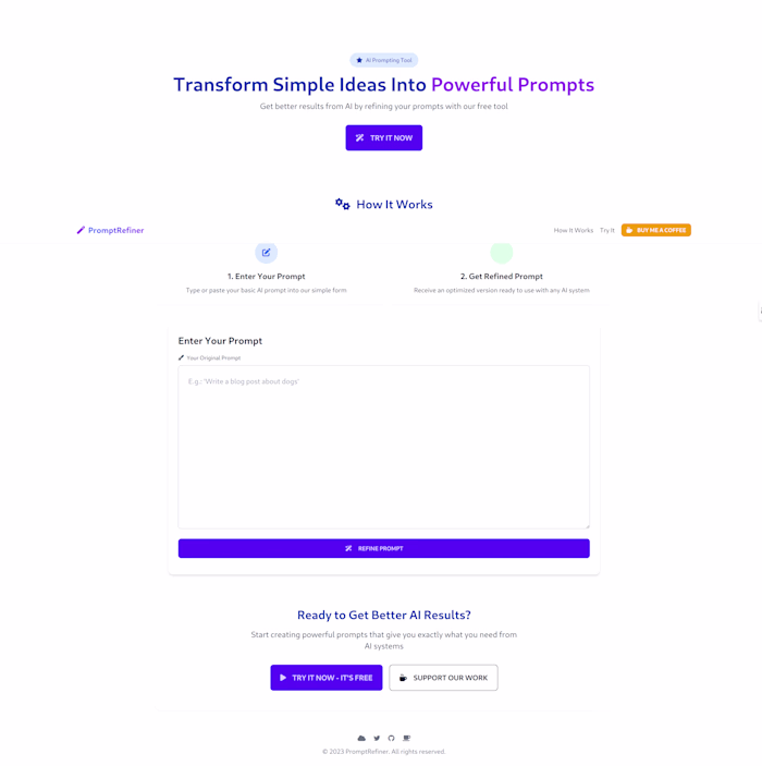 AI Prompt Refinement SaaS Tool Development