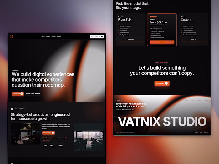 Most agency templates look like everyone else's. Vatnix Stud...