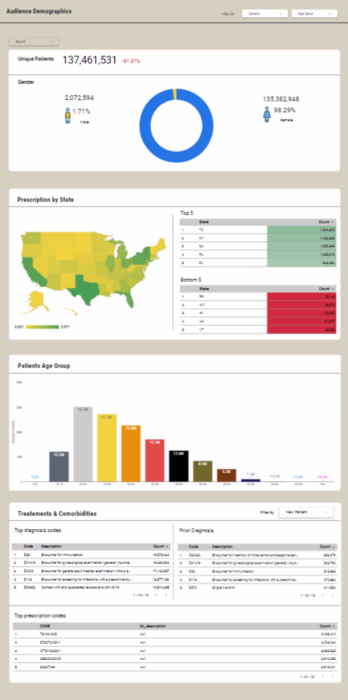 Google Looker Studio Dashboard [Audience Demographic]