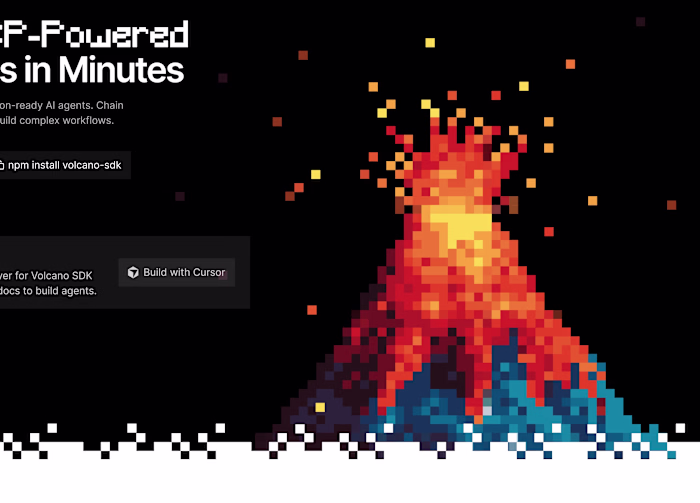 Volcano Landing Page Design