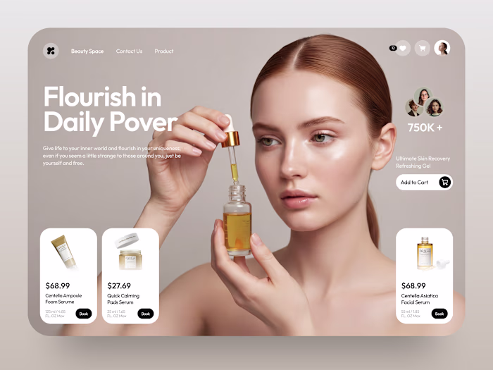Skincare E-Commerce Web Design