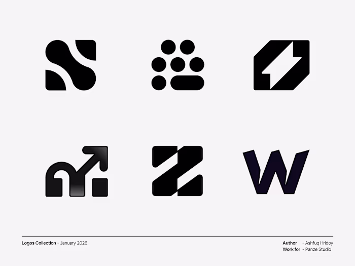 A fresh batch of logo mark explorations✌🏼 pushing shape, ba...