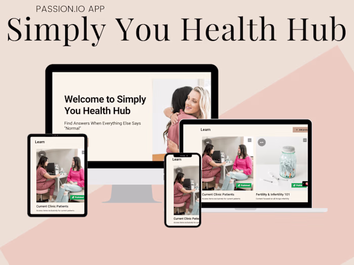 Simply You Health Hub — Passion.io App Setup & Publishing