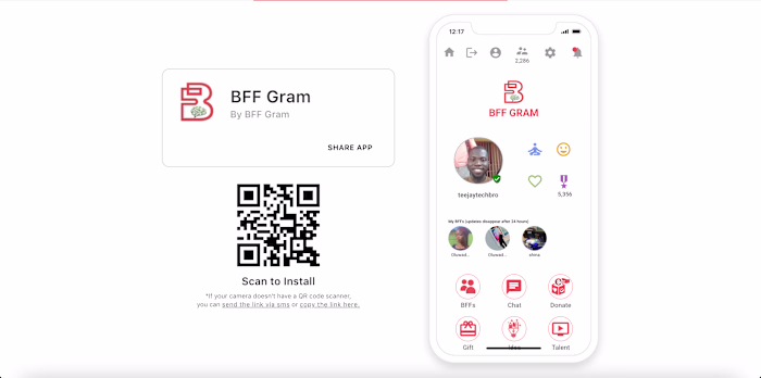 Project for BFFGRAM networking app