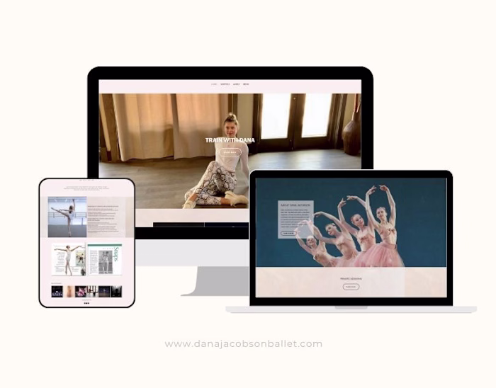 Elegant Ballet Studio Dancing Website on Squarespace