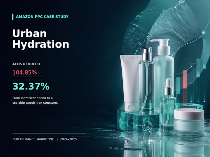 Urban Hydration: Amazon PPC ACOS Cut from 104.85% to 32.37%