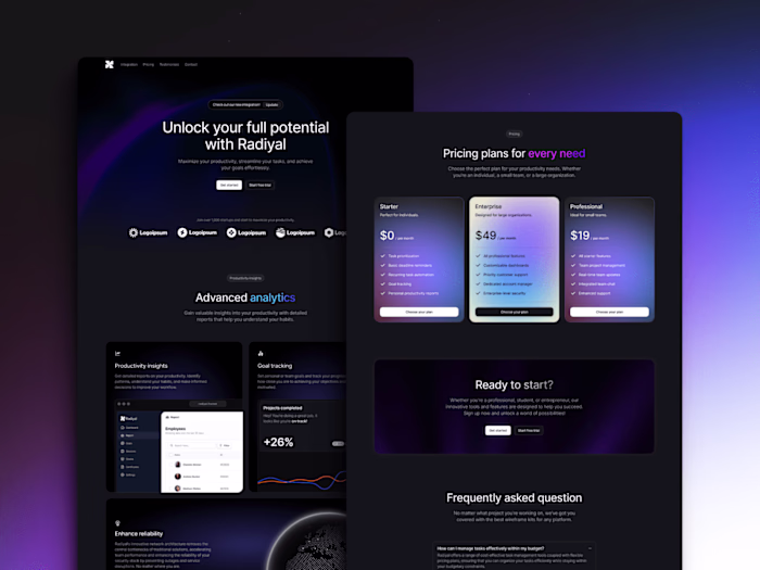 Radiyal: Framer Template