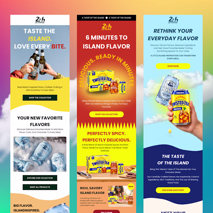 Premium Island Food Email Design
Bold