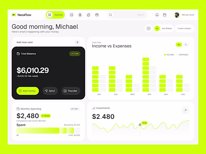 NexaFlow Web App UI