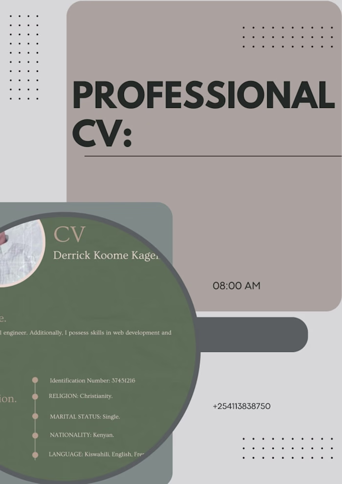 I will design a unique CV