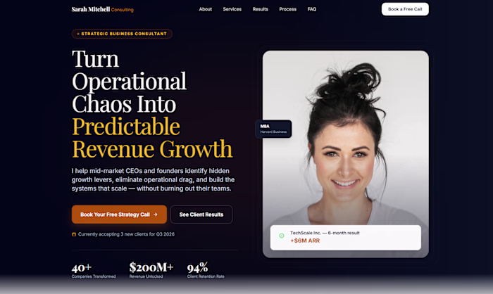 Beautiful, high-converting executive and corporate