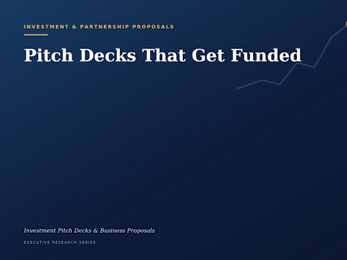 A fully costed investment pitch